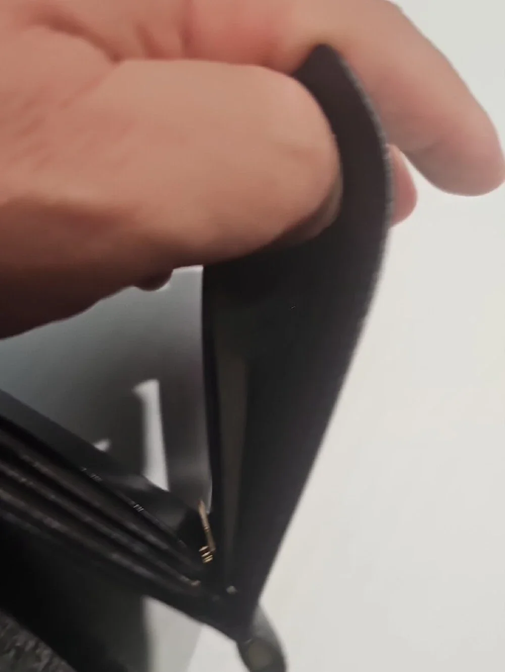 Tardini Black Leather Women's Money Clip Wallet